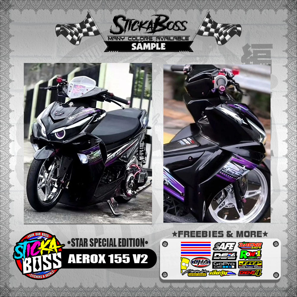 AEROX 155 V2 DECALS ( STAR SPECIAL EDITION )【WITH FREEBIES】