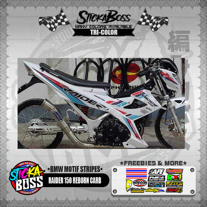 RAIDER 150 REBORN CARB DECALS ( THAI POLICE DRAG SPEED )【WITH FREEBIES】