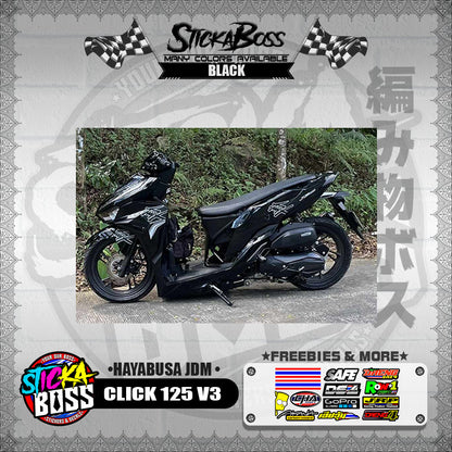 CLICK 125 V3 DECALS ( HAYABUSA JDM )【WITH FREEBIES】