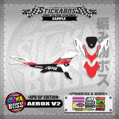 AEROX V2 STICKER DECALS ( APR GP EDITION )【WITH FREEBIES】