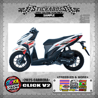 CLICK V2 STICKER DECALS ( 2025 CARRERA )【WITH FREEBIES】