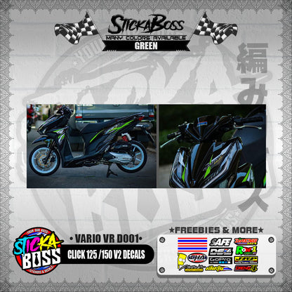 CLICK 125 / 150 V2 DECALS ( VARIO VR D001 )【WITH FREEBIES】