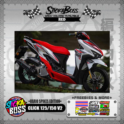 CLICK 125 / 150 V2 DECALS ( VARIO SPIKES EDITION ) 【WITH FREEBIES】