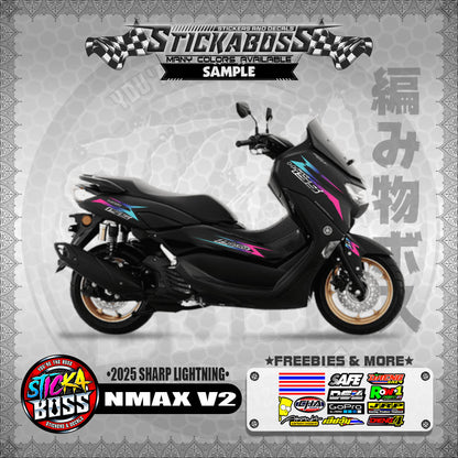 NMAX V2 INDO STICKER DECALS ( 2025 SHARP LIGHTNING )【WITH FREEBIES】