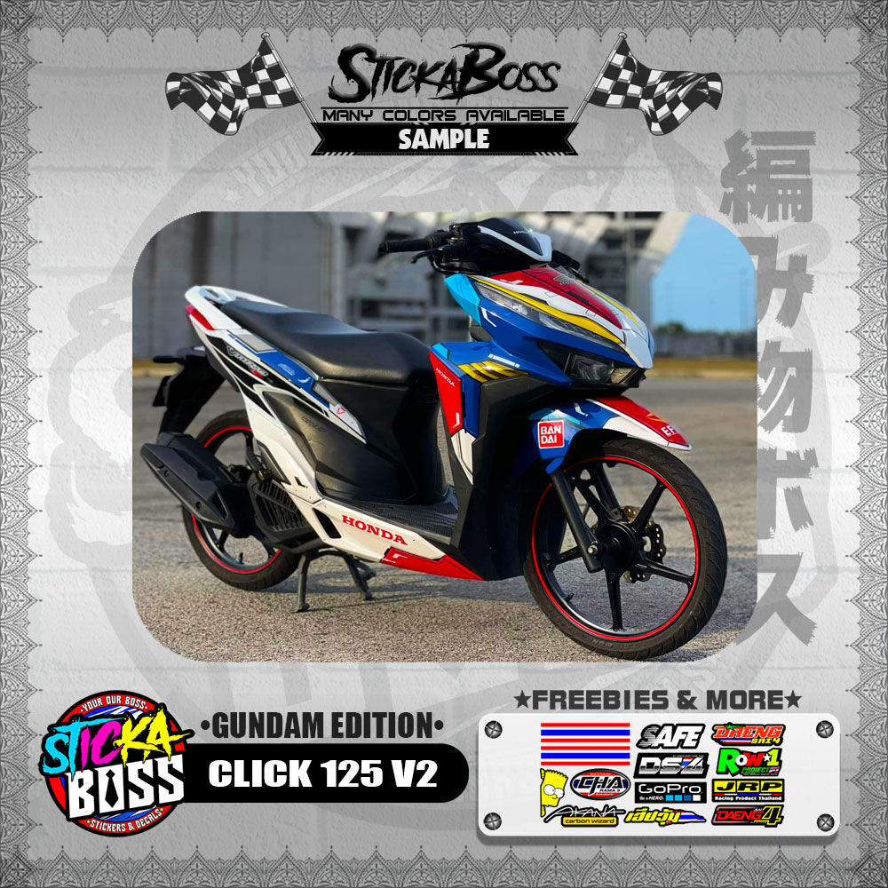 CLICK 125 V2 DECALS ( GUNDAM EDITION )【WITH FREEBIES】