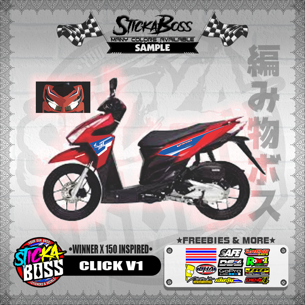 CLICK V1 DECALS ( WINNER X 150 INSPIRED )【WITH FREEBIES】