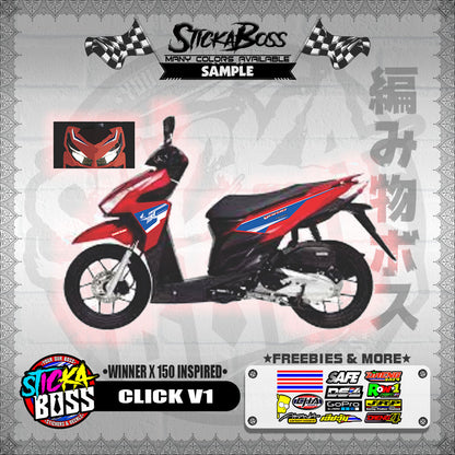 CLICK V1 DECALS ( WINNER X 150 INSPIRED )【WITH FREEBIES】