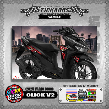 CLICK V2 INDO STICKER DECALS ( 2025 VARIO 0008 )【WITH FREEBIES】