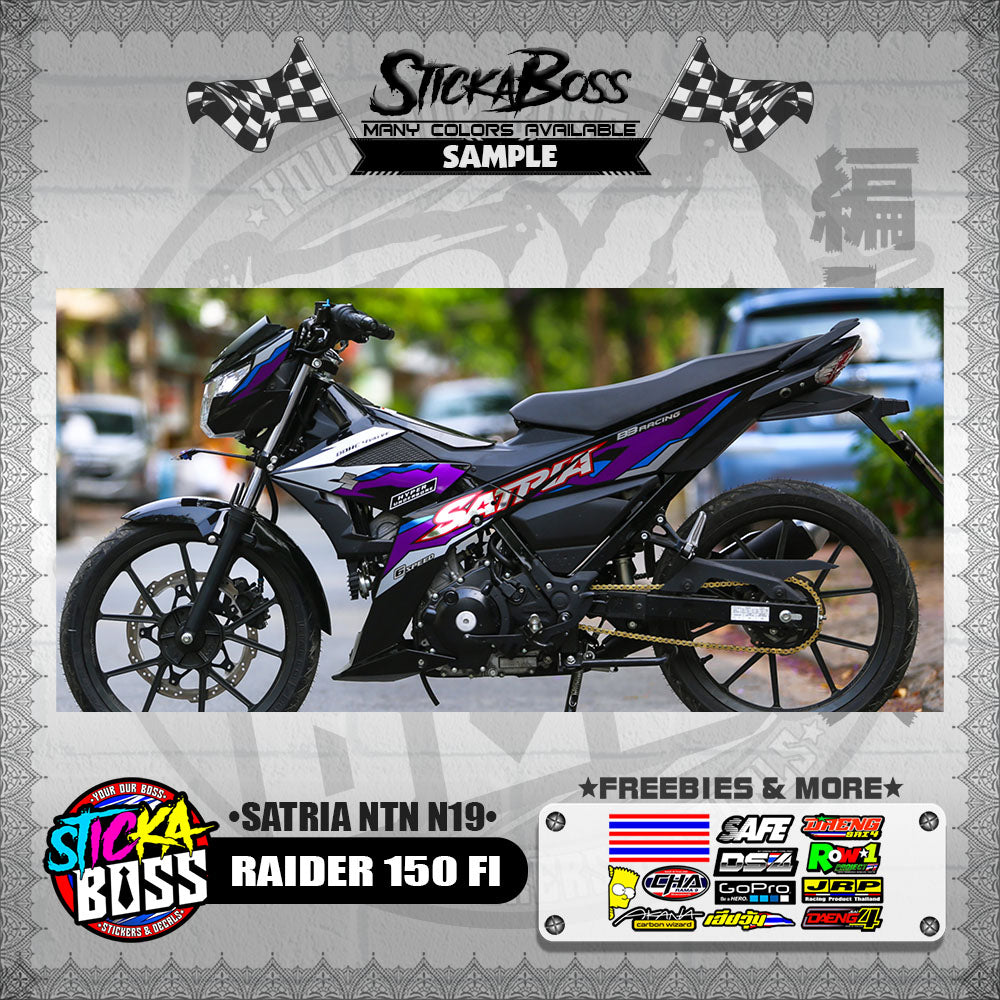 RAIDER 150 FI DECALS ( SATRIA NTN N19 )【WITH FREEBIES】