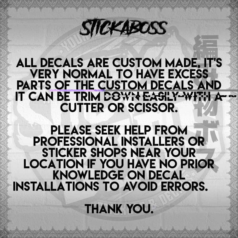 WINNER X 150 V3 DECALS ( BB001 RS150R DESIGN )【WITH FREEBIES】