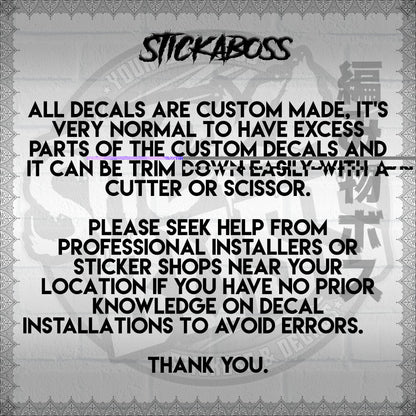 WINNER X 150 V3 DECALS ( BB001 RS150R DESIGN )【WITH FREEBIES】