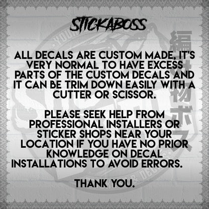 STICKER DECALS for MIO SPORTY / SMILE (MSPSSIMOCO) By STICKABOSS (SOFIE LAMINATED WATERPROOF)