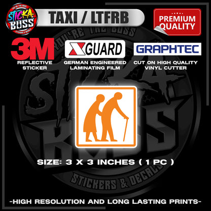 TAXI / LTFRB | 3M REFLECTIVE STICKER | PREMIUM LAMINATED【PREMIUM QUALITY】