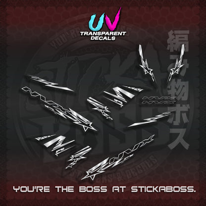 【PREMIUM UV PRINT】AEROX V1 MALAY CONCEPT ( TRANSPARENT NVX STARLIGHT ) STICKER DECALS By STICKABOSS