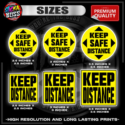 KEEP SAFE DISTANCE / KEEP DISTANCE | 3M REFLECTIVE STICKER 【PREMIUM QUALITY】