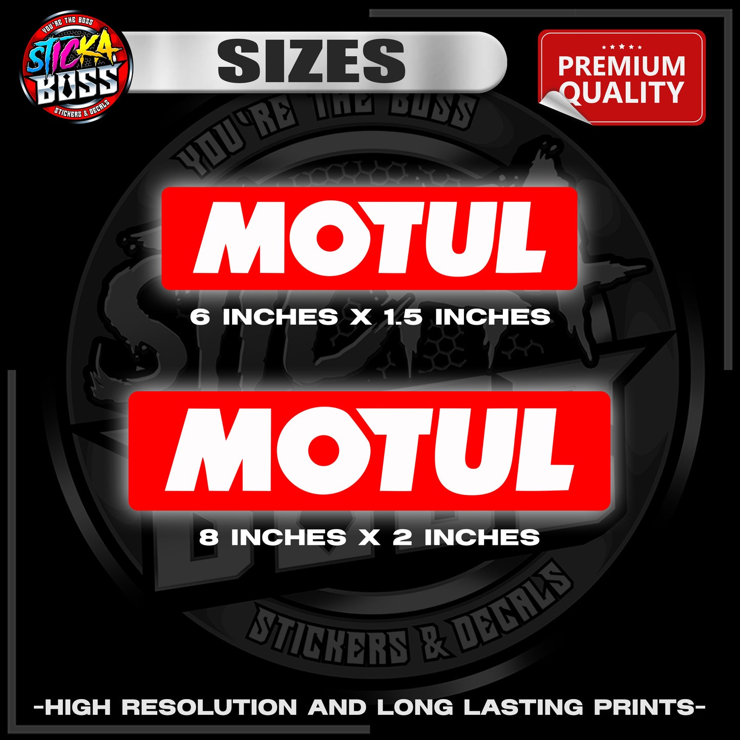 MOTUL | 2 PCS | 3M REFLECTIVE STICKER | PREMIUM LAMINATED【PREMIUM QUALITY】