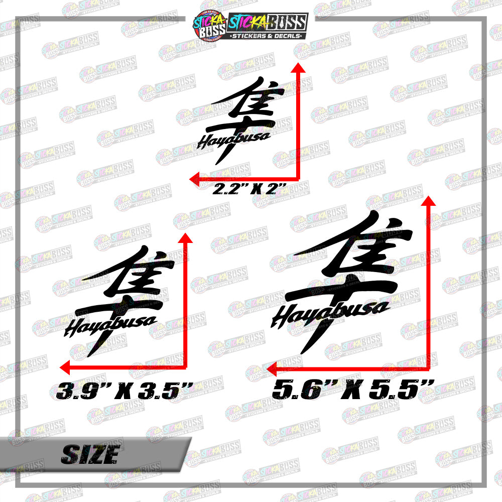 HAYABUSA LOGO ( VINYL CUT-OUT STICKER DECALS )【Stickaboss】