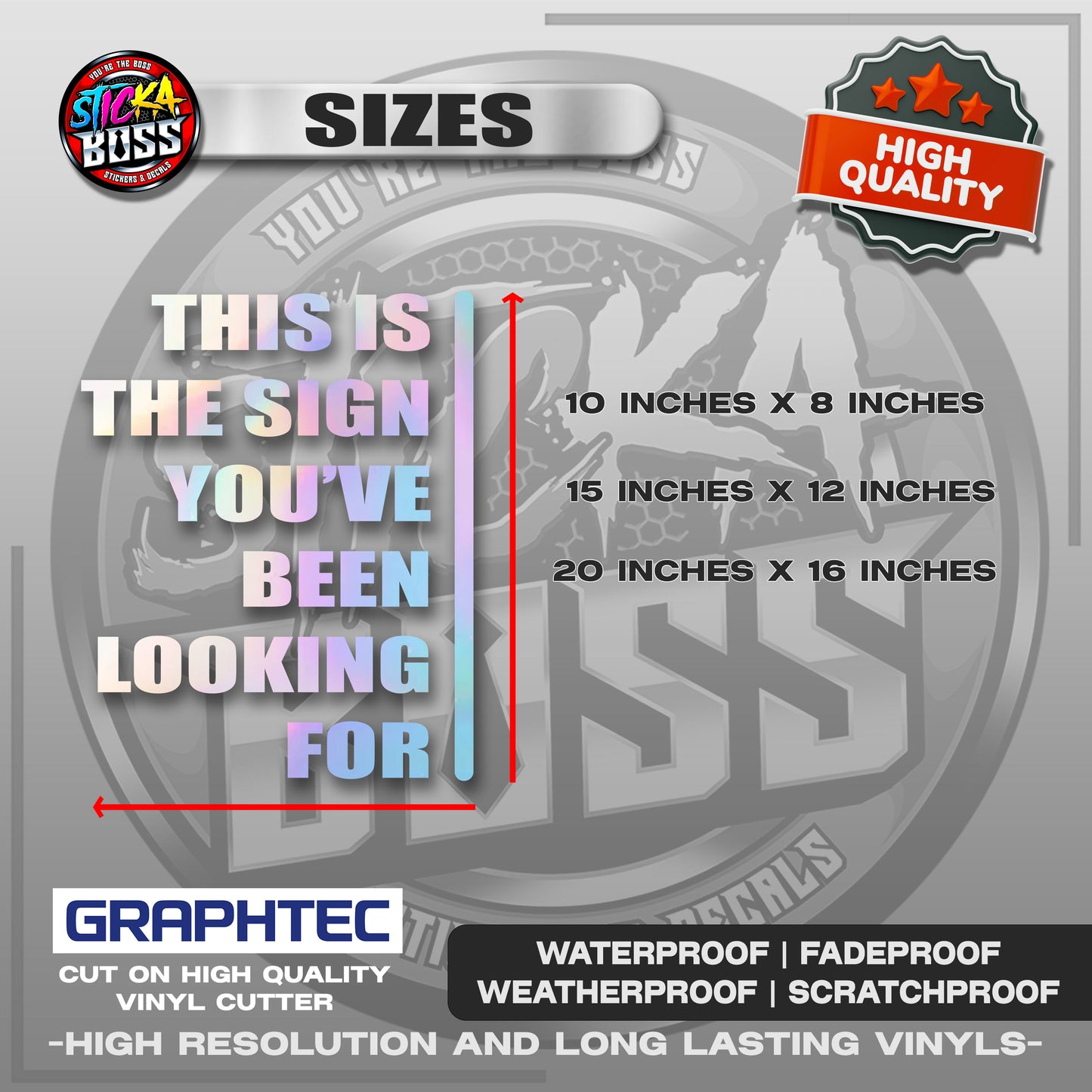 THIS IS THE SIGN YOU'VE BEEN LOOKING FOR | VINYL WATERPROOF CUT-OUT STICKER DECALS
