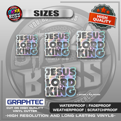 JESUS IS MY LORD AND KING | VINYL WATERPROOF CUT-OUT STICKER DECALS【Stickaboss】