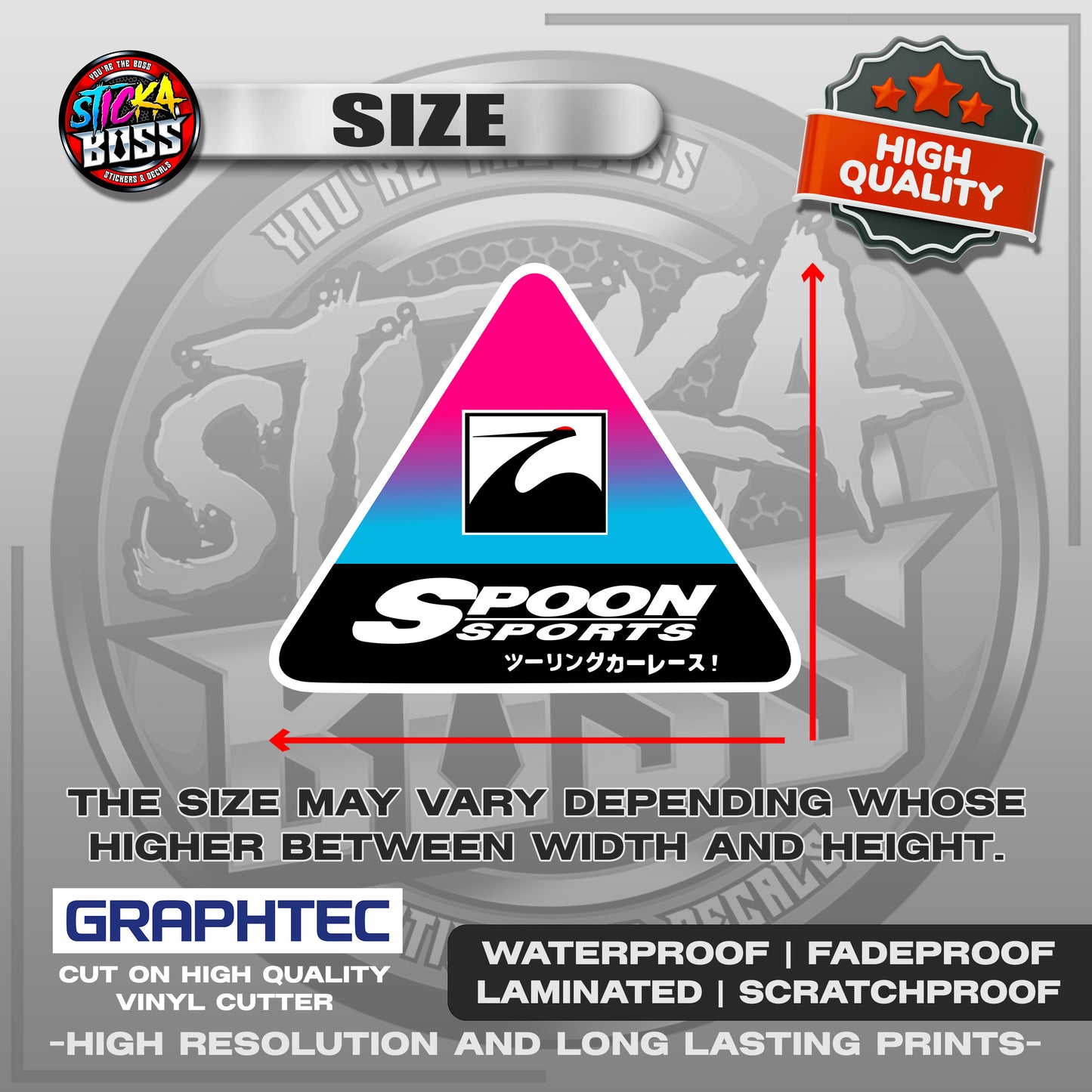 SPOON SPORTS ASSORTED STICKERS | VINYL WATERPROOF STICKER | PREMIUM LAMINATED【PRINTED】