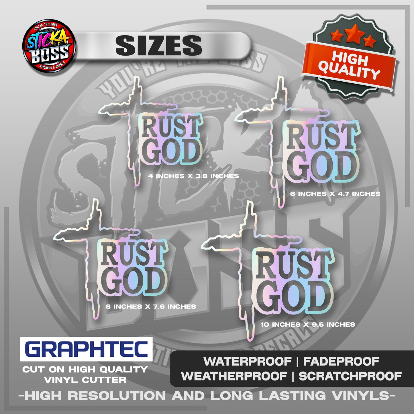 TRUST GOD | VINYL WATERPROOF CUT-OUT STICKER DECALS【Stickaboss】