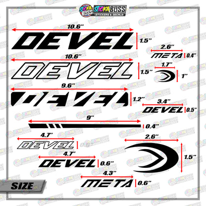 DEVEL BIKE DECALS ( VINYL CUT-OUT STICKER DECALS )【Stickaboss】