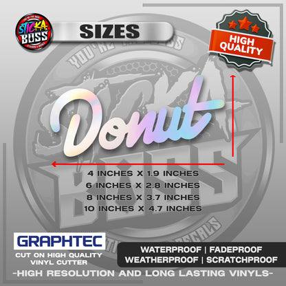 DONUT | VINYL WATERPROOF CUT-OUT STICKER DECALS【Stickaboss】