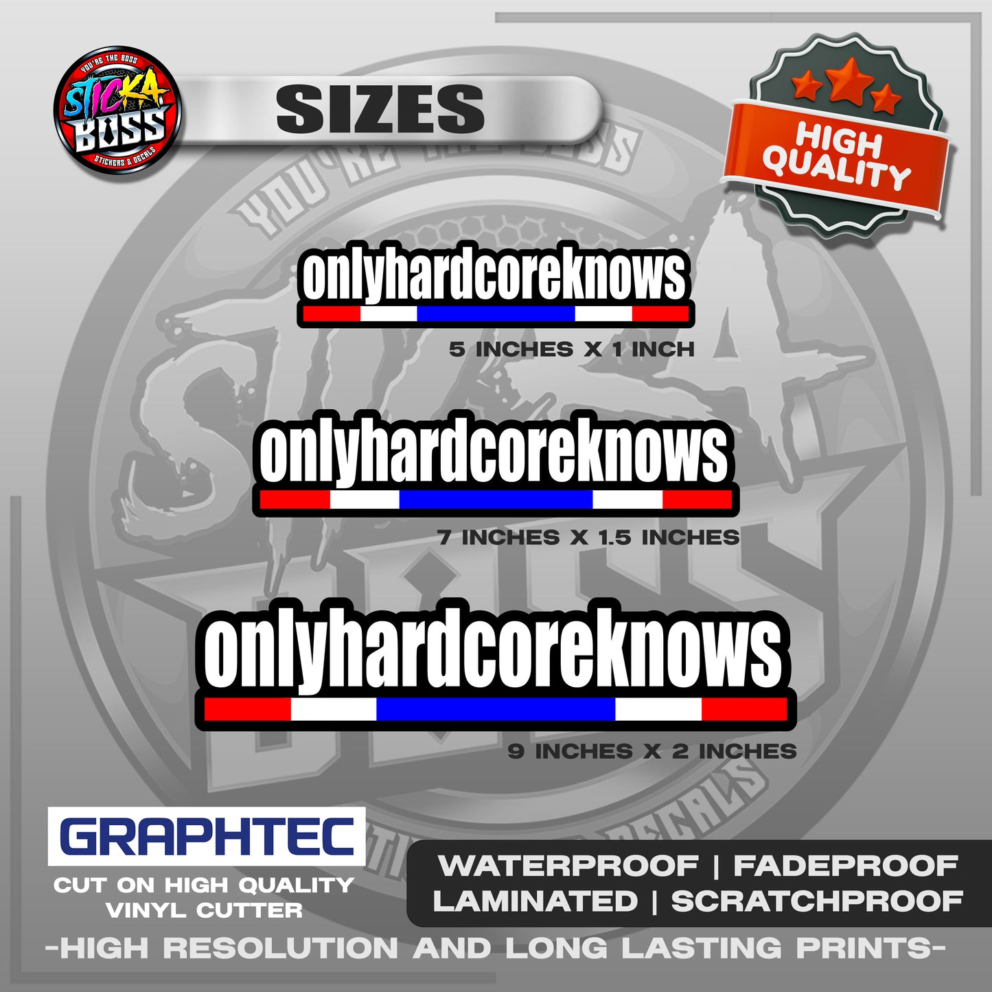 ONLY HARDCORE KNOWS STICKER | VINYL WATERPROOF STICKER | PREMIUM LAMINATED【PRINTED】