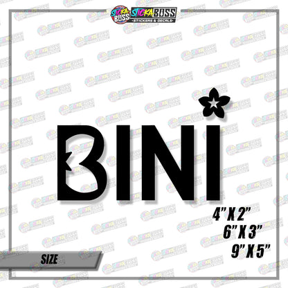 BINI LOGO DESIGN003 ( VINYL CUT-OUT STICKER DECALS )【Stickaboss】