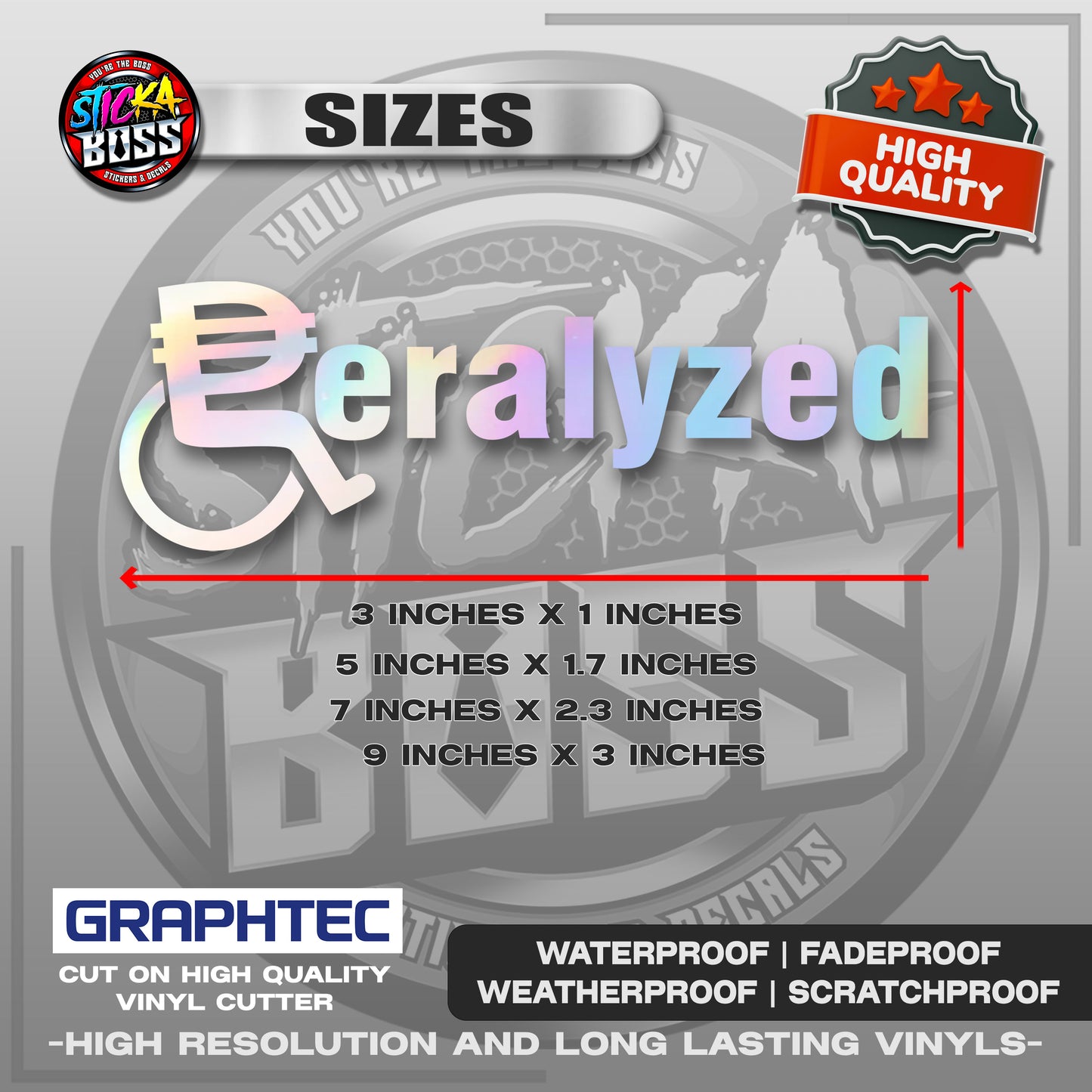 PERALYZED | VINYL WATERPROOF CUT-OUT STICKER DECALS【Stickaboss】