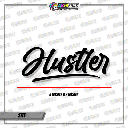 HUSTLER ( VINYL CUT-OUT STICKER DECALS )【Stickaboss】
