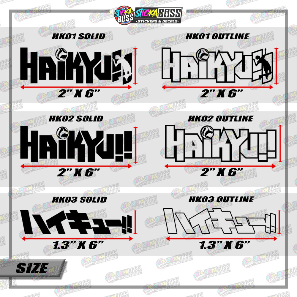HAIKYUU LOGO ( VINYL CUT-OUT STICKER DECALS )【Stickaboss】