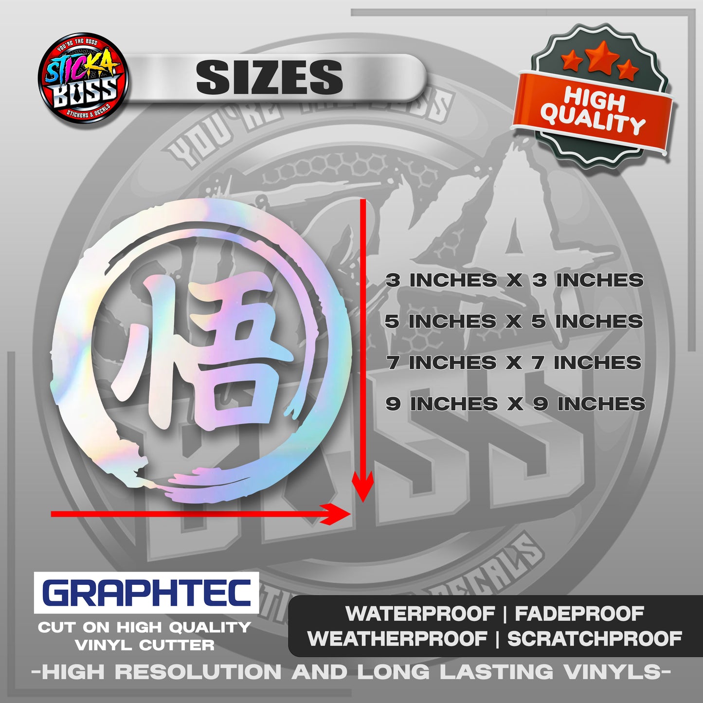 WISDOM - JAPANESE KANJI SYMBOL | VINYL WATERPROOF CUT-OUT STICKER DECALS【Stickaboss】