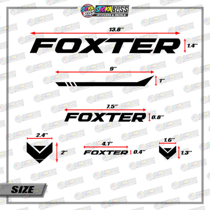 FOXTER BIKE DECALS ( VINYL CUT-OUT STICKER DECALS )【Stickaboss】