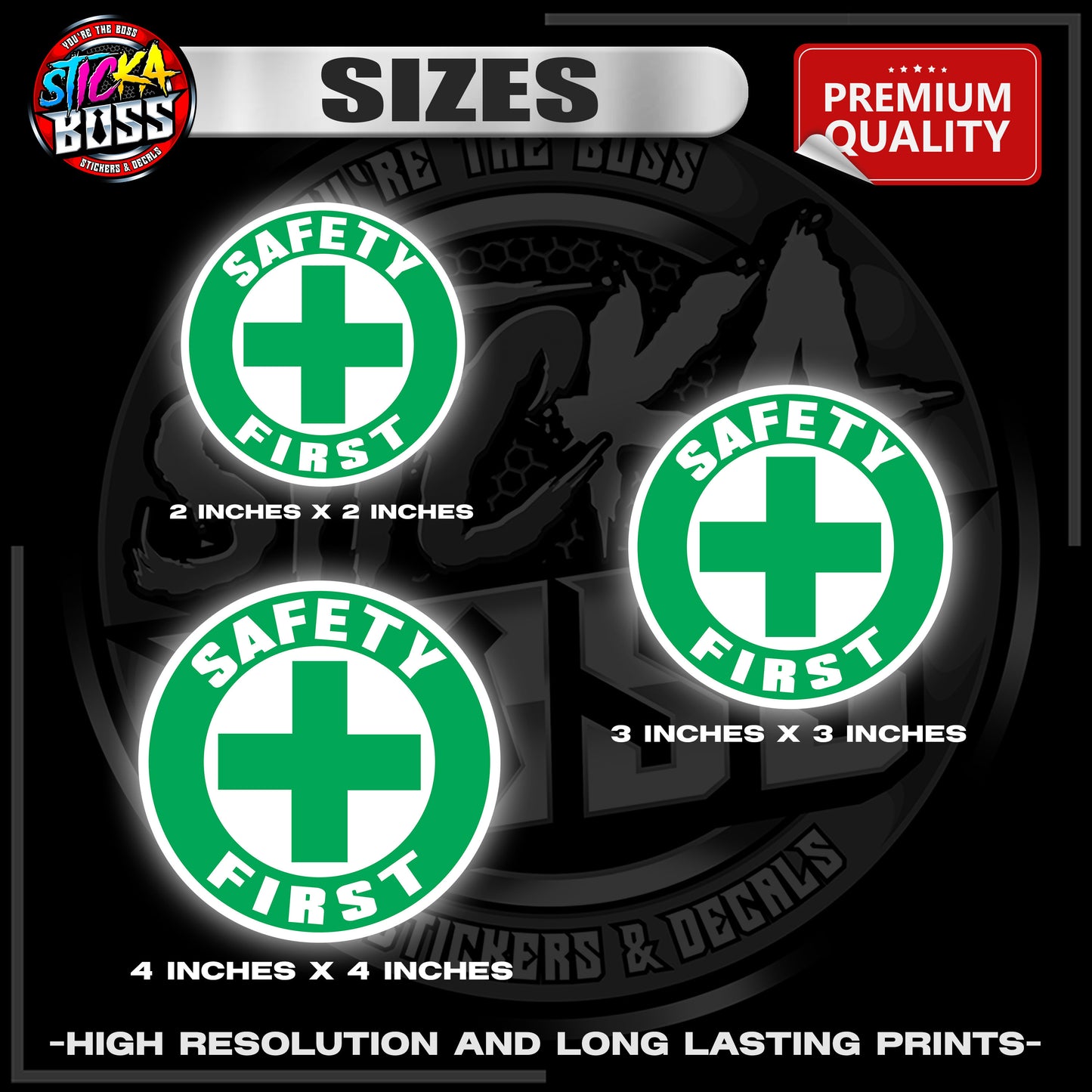 SAFETY FIRST | 3M REFLECTIVE STICKER | PREMIUM LAMINATED【PREMIUM QUALITY】