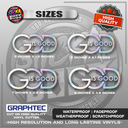 GOD IS GOOD | VINYL WATERPROOF CUT-OUT STICKER DECALS【Stickaboss】