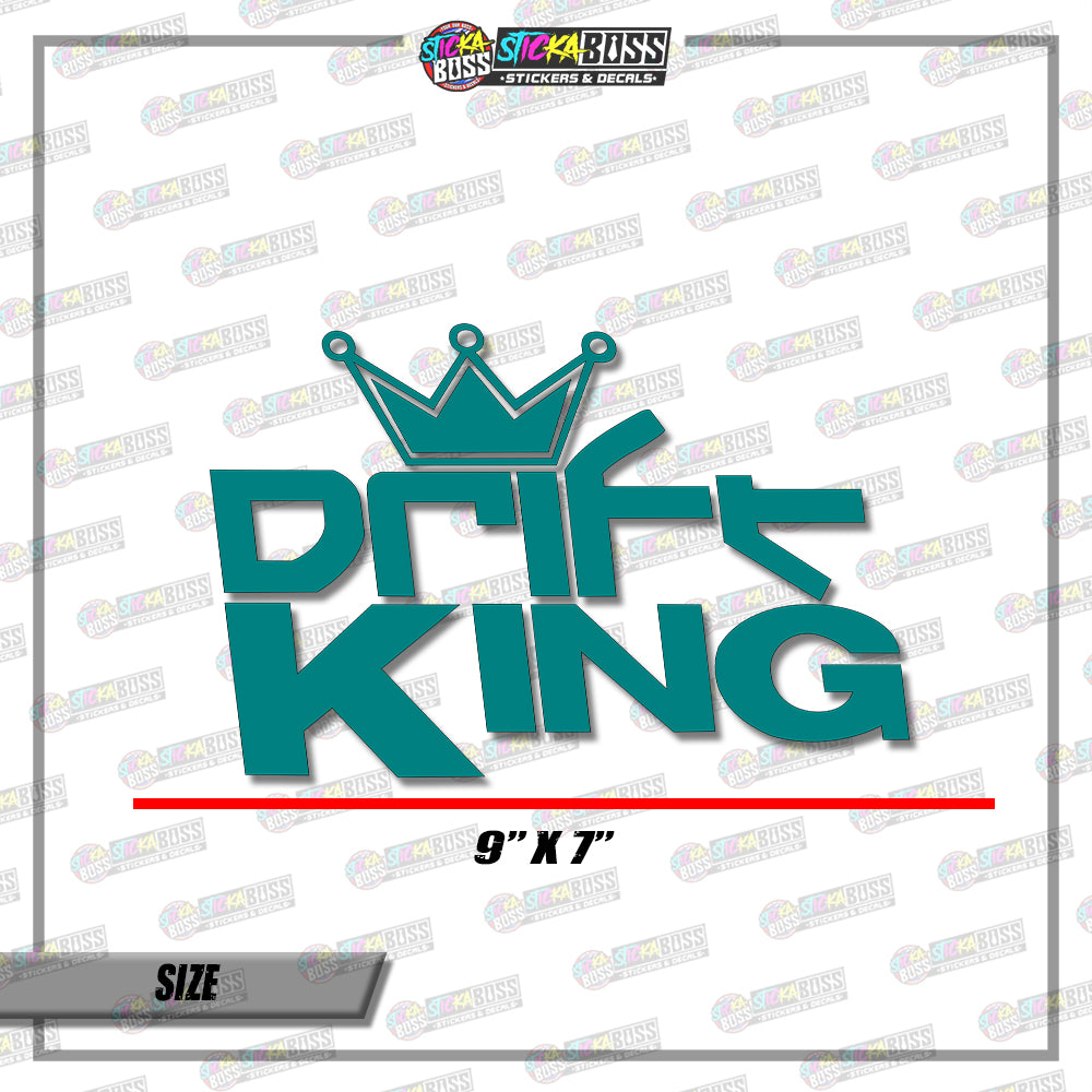 JDM DRIFT KING  ( VINYL CUT-OUT STICKER DECALS )【Stickaboss】