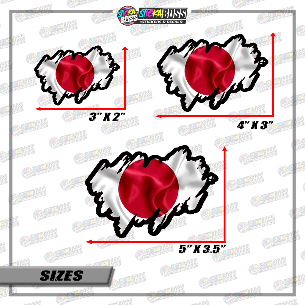 JAPAN FLAG STICKER | VINYL WATERPROOF STICKER |【PRINTED】