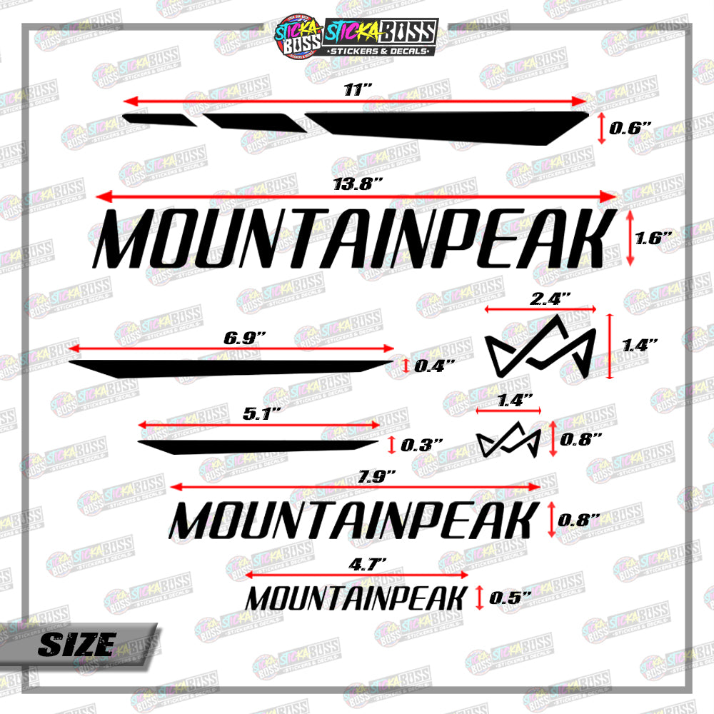 MOUNTAINPEAK BIKE DECALS ( VINYL CUT-OUT STICKER DECALS )【Stickaboss】