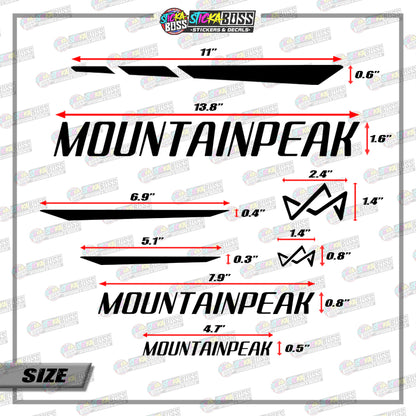 MOUNTAINPEAK BIKE DECALS ( VINYL CUT-OUT STICKER DECALS )【Stickaboss】