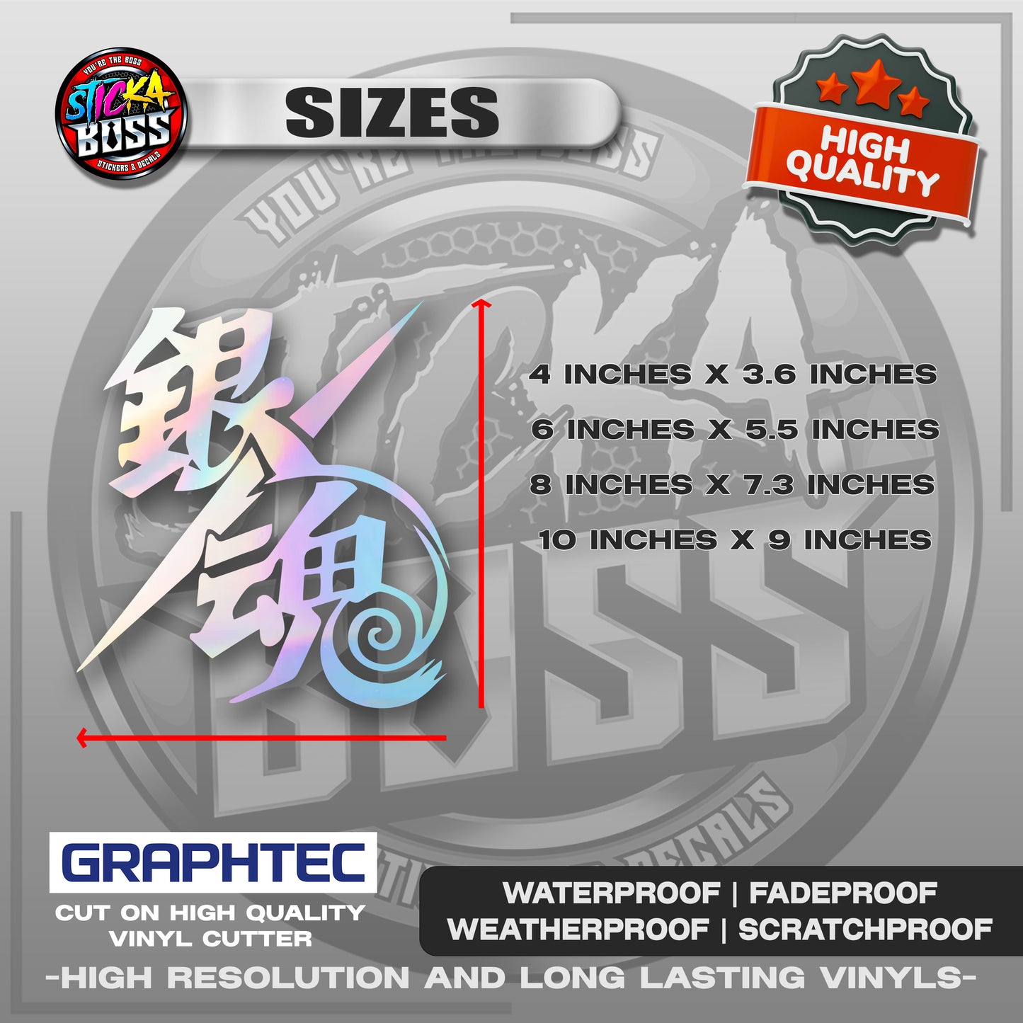 GINTAMA - SILVER SOUL | VINYL WATERPROOF CUT-OUT STICKER DECALS【Stickaboss】