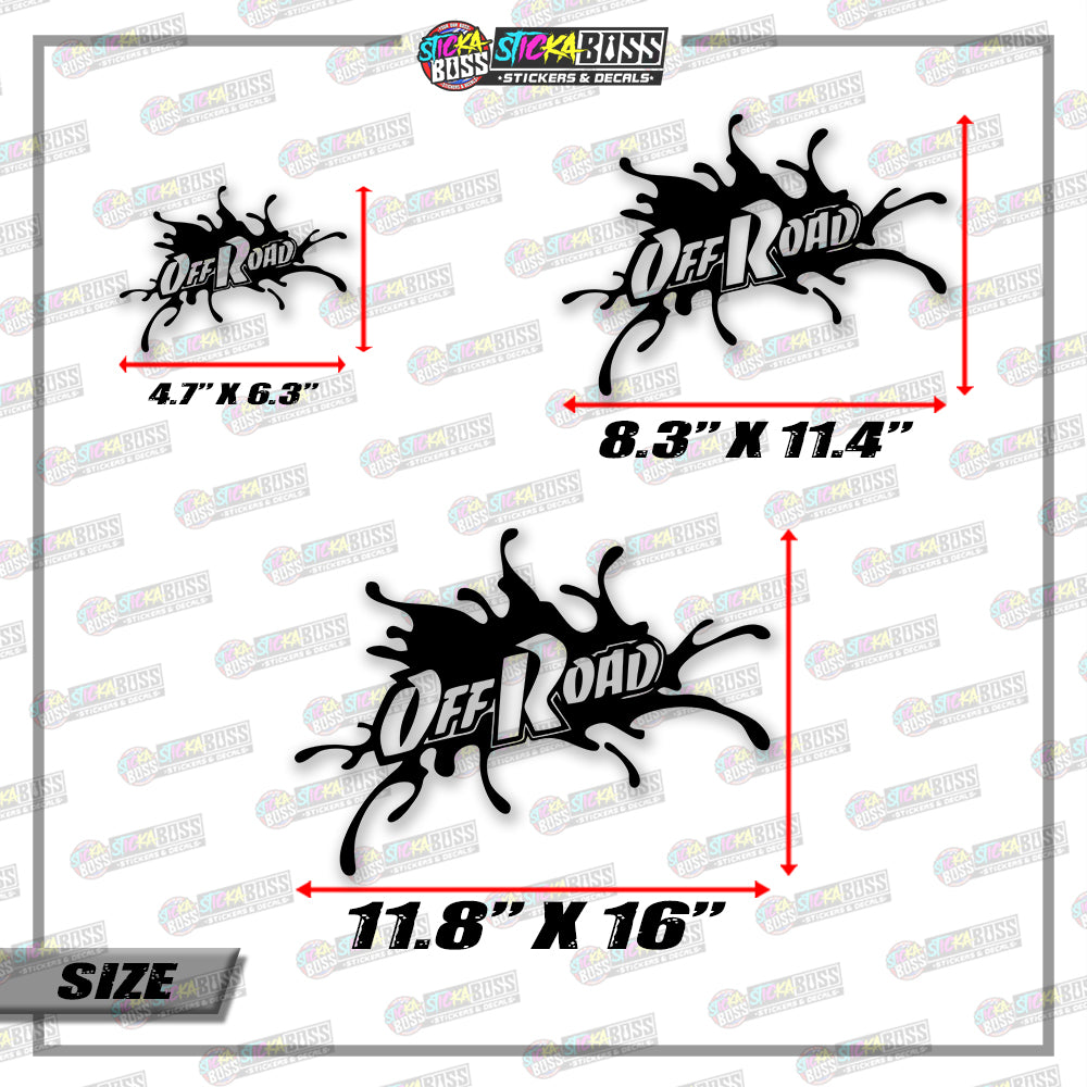 OFF ROAD ( VINYL CUT-OUT STICKER DECALS )【Stickaboss】