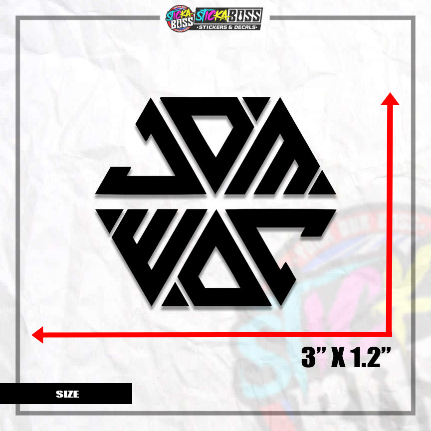 JDM TRIANGLE LETTER | VINYL CUT-OUT STICKER   ( ANIME VINYL STICKER DECALS )【Stickaboss】