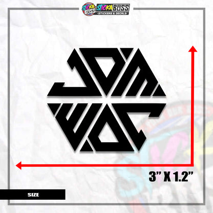 JDM TRIANGLE LETTER | VINYL CUT-OUT STICKER   ( ANIME VINYL STICKER DECALS )【Stickaboss】