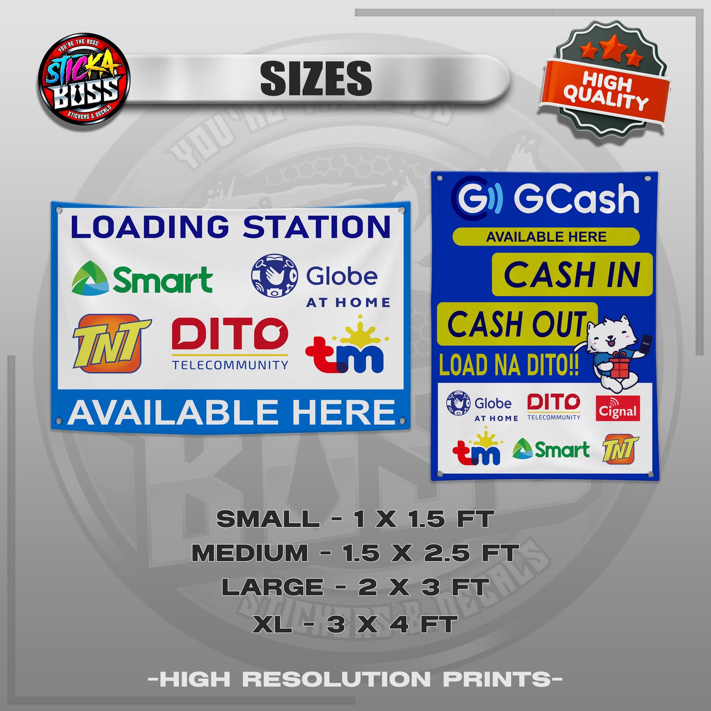 TARPAULIN BILLS PAYMENT, CASH IN - CASH OUT, ETC. |  TARPAULIN HIGH RESOLUTION PRINT【STICKABOSS】