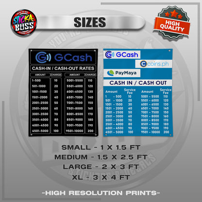 TARPAULIN CASH IN - CASH OUT RATES |  TARPAULIN HIGH RESOLUTION PRINT【STICKABOSS】