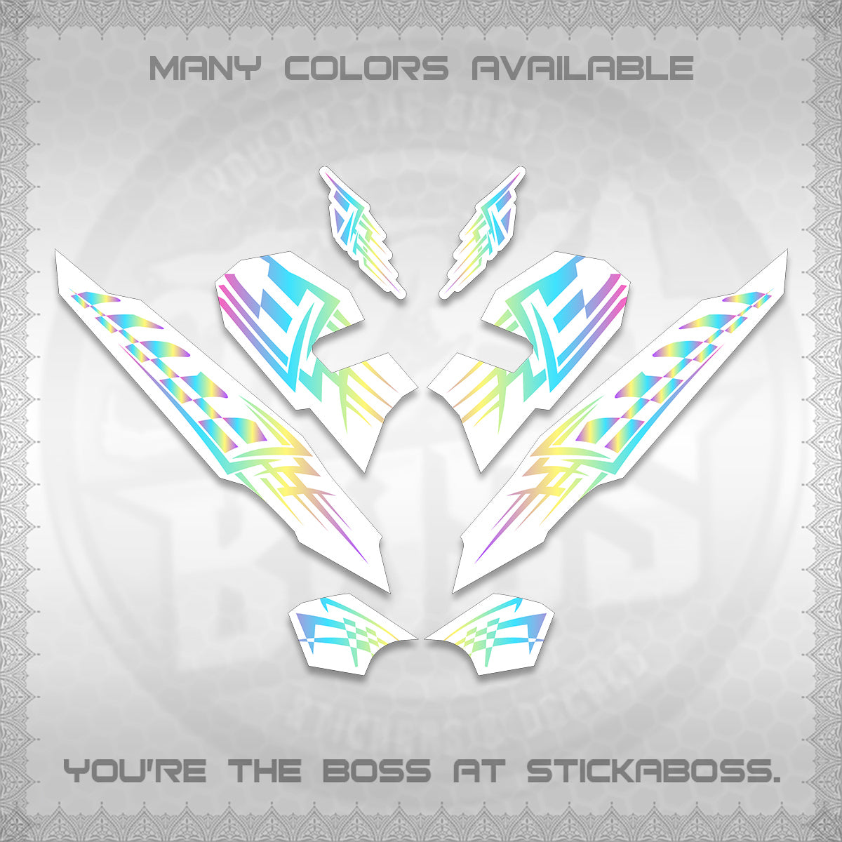 CLICK 125 V3 VARIO INDO-MALAY FOR WHITE DECALS (2026 TRIBAL LINES DESIGN) STICKER DECALS By STICKABOSS