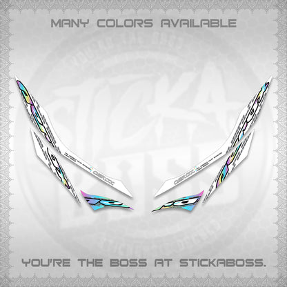 AEROX 155 V1 FOR WHITE DECALS (NEW 2026 VORTEX) STICKER KITS BY STICKABOSS