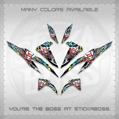 CLICK 125 V2 DECALS (2026 NEW RCB 2.0 DESIGN) STICKER KITS BY STICKABOSS