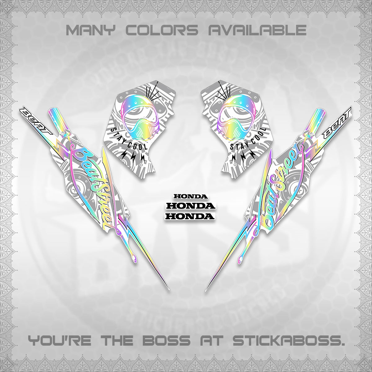 BEAT FI V2 FOR WHITE DECALS (2026 BEATSTREET DESIGN) STICKER KITS BY STICKABOSS